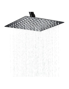 Cabezal de Ducha Hiendure 30.48 cm Acero Inoxidable Negro Mate