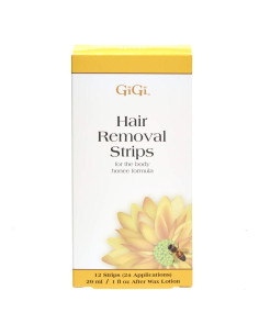 Tiras de Cera para Depilación GiGi - Kit de 12 Tiras Corporales