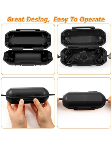 Caja de Conexión Impermeable IP54 AFFLAT para Exterior - Negro