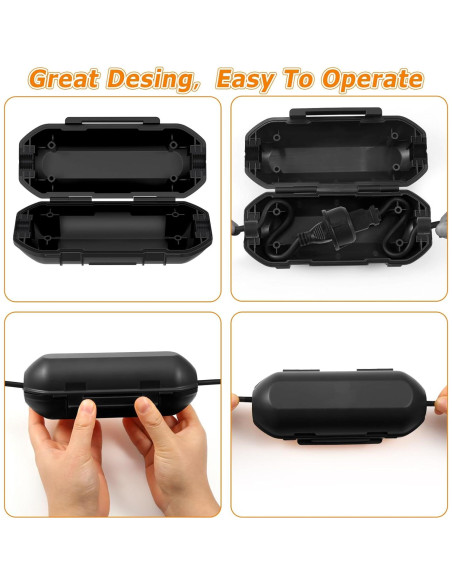 Caja de Conexión Impermeable IP54 AFFLAT para Exterior - Negro