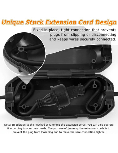 Caja de Conexión Impermeable IP54 AFFLAT para Exterior - Negro