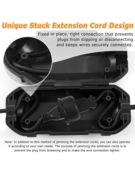 Caja de Conexión Impermeable IP54 AFFLAT para Exterior - Negro