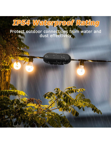 Caja de Conexión Impermeable IP54 AFFLAT para Exterior - Negro