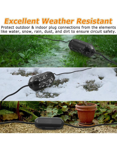 Caja de Conexión Impermeable IP54 AFFLAT para Exterior - Negro