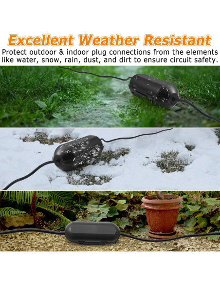 Caja de Conexión Impermeable IP54 AFFLAT para Exterior - Negro