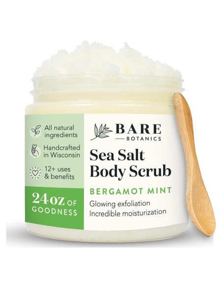 Exfoliante Corporal Bare Botanics Menta Bergamota 680g Natural