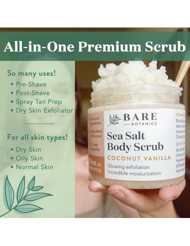 Exfoliante Corporal Bare Botanics Menta Bergamota 680g Natural