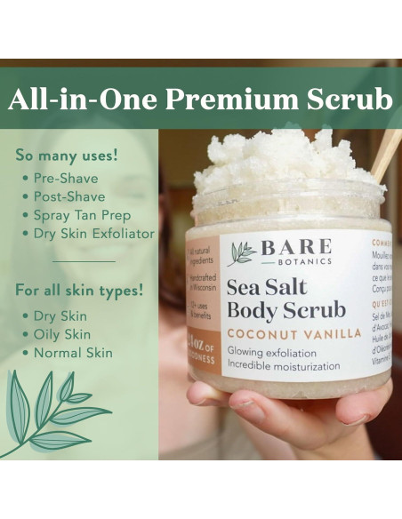 Exfoliante Corporal Bare Botanics Menta Bergamota 680g Natural