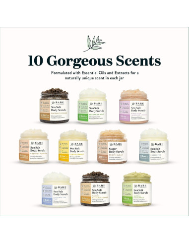 Exfoliante Corporal Bare Botanics Menta Bergamota 680g Natural