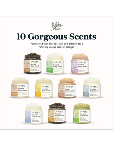 Exfoliante Corporal Bare Botanics Menta Bergamota 680g Natural