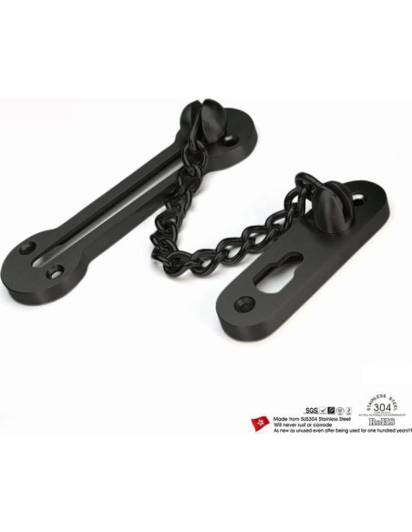 Cadena de Seguridad V-CORME de Acero Inoxidable 3mm Negra