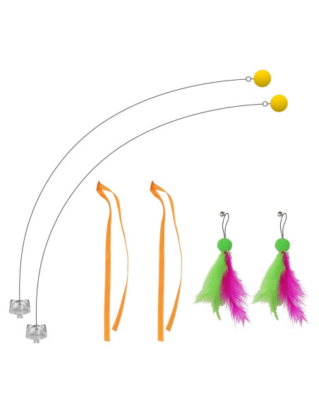 Juguete Interactivo para Gatos LEPLE LP33 con Plumas y Mariposa Juguete Interactivo para Gatos LEPLE LP33 con Plumas y Mariposa