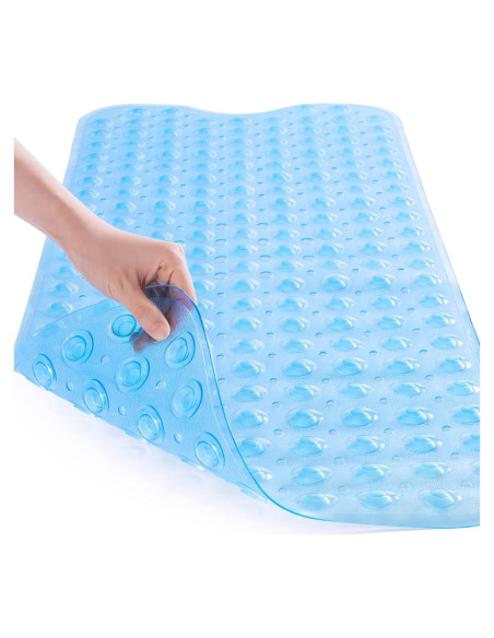 Alfombra de Ducha Antideslizante ROSMARUS 40.6x99.1cm Azul