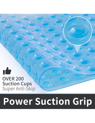 Alfombra de Ducha Antideslizante ROSMARUS 40.6x99.1cm Azul