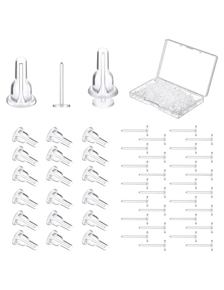 200 Piezas Sujetadores de Pendientes Transparentes Yaomiao