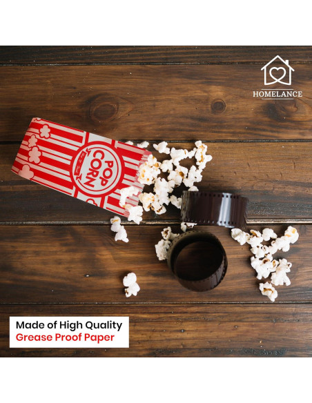 Bolsas de papel para palomitas Homelance 150 unidades 1 oz