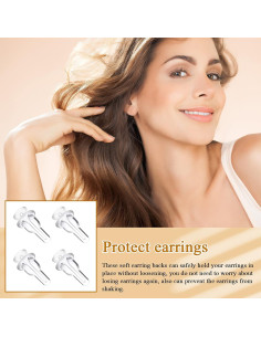 200 Piezas Sujetadores de Pendientes Transparentes Yaomiao 2