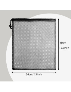 Bolsa de Malla PLULON 15 Pcs 35x40 cm Nylon Negro 2