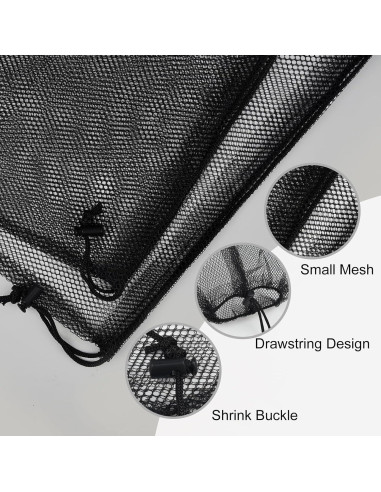 Bolsa de Malla PLULON 15 Pcs 35x40 cm Nylon Negro