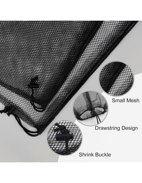 Bolsa de Malla PLULON 15 Pcs 35x40 cm Nylon Negro