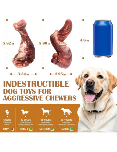 Juguetes para Masticar Perros Fuufome - 2 Paquetes Nylon 255g 2