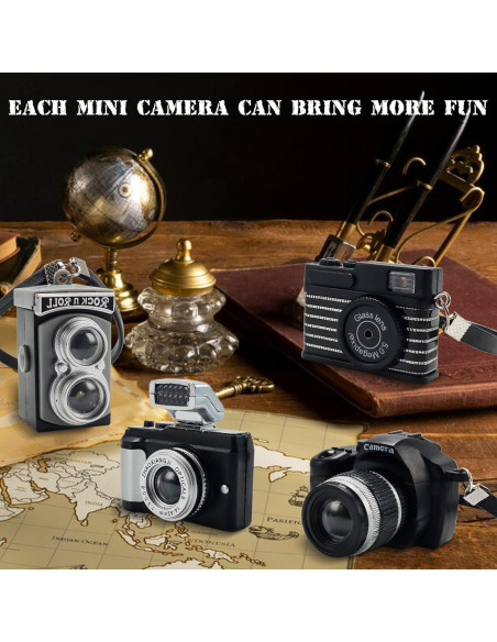 4 Mini Cámaras SLR en Escala 1:4 Bbiamsleep Accesorios