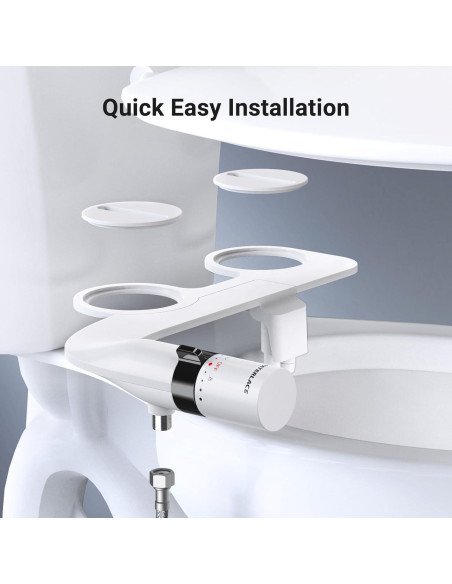 Bidet Waterlace Doble Boquilla Ajustable Negro Ultra Fino