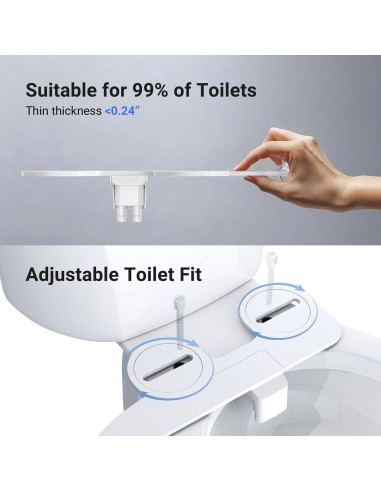 Bidet Waterlace Doble Boquilla Ajustable Negro Ultra Fino