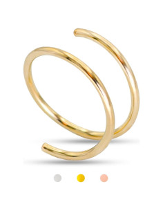 Anillo de nariz doble oro 14k 20G 8mm hipoalergénico
