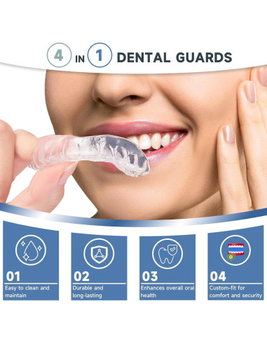 Paquete de 6 Protectores Bucales Mictaning para Bruxismo