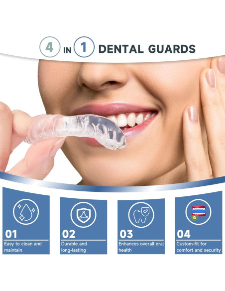 Paquete de 6 Protectores Bucales Mictaning para Bruxismo