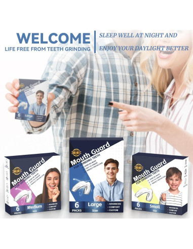 Paquete de 6 Protectores Bucales Mictaning para Bruxismo
