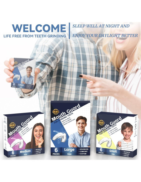 Paquete de 6 Protectores Bucales Mictaning para Bruxismo