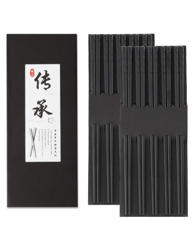 10 Pares de Palillos de Fibra de Vidrio Lusanville 24.1 cm Antideslizantes