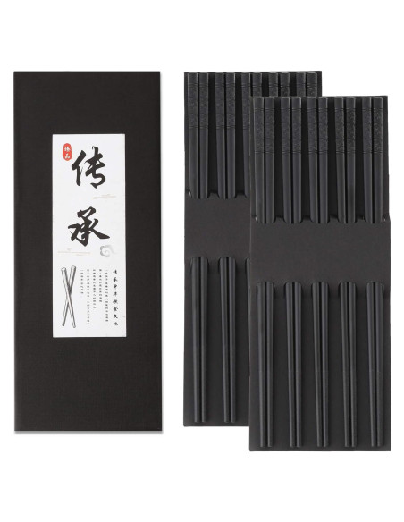 10 Pares de Palillos de Fibra de Vidrio Lusanville 24.1 cm Antideslizantes