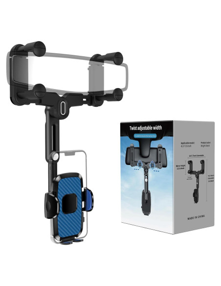 Soporte para Teléfono en Espejo Retrovisor JDHDL Ajustable Azul