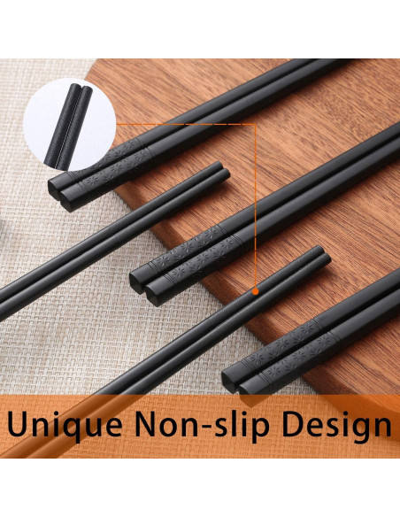 10 Pares de Palillos de Fibra de Vidrio Lusanville 24.1 cm Antideslizantes