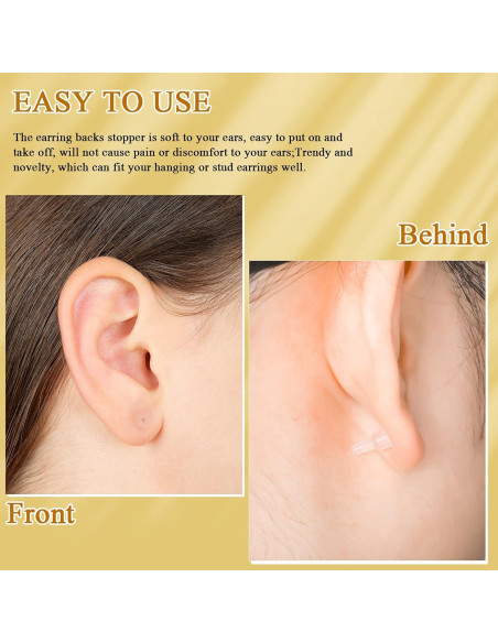 200 Piezas Sujetadores de Pendientes Transparentes Yaomiao