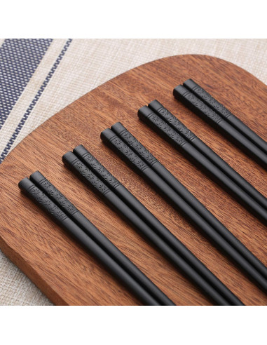 10 Pares de Palillos de Fibra de Vidrio Lusanville 24.1 cm Antideslizantes