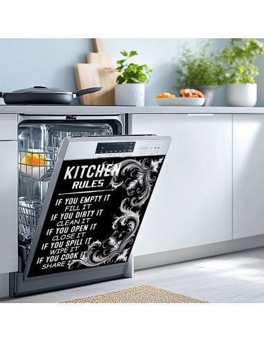 Cubierta Magnética para Lavavajillas Genérica Floral 58x66 cm