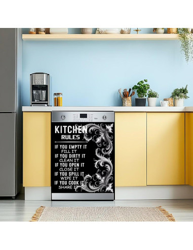 Cubierta Magnética para Lavavajillas Genérica Floral 58x66 cm