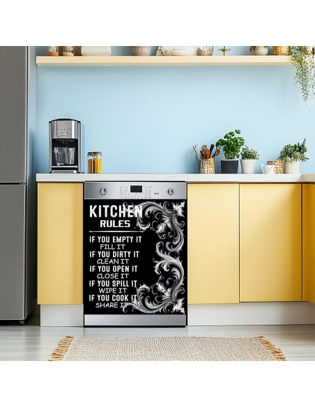 Cubierta Magnética para Lavavajillas Genérica Floral 58x66 cm