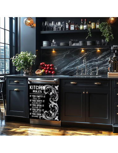 Cubierta Magnética para Lavavajillas Genérica Floral 58x66 cm