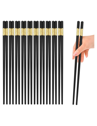 Juego de 10 Pares de Palillos de Fibra de Vidrio Antideslizantes