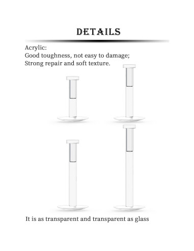 Retenedores de Labio Kridzisw 16G Acrílico Transparente 6-12mm