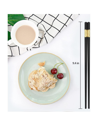 Juego de 10 Pares de Palillos de Fibra de Vidrio Antideslizantes