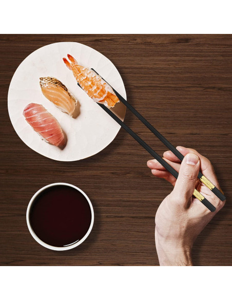 Juego de 10 Pares de Palillos de Fibra de Vidrio Antideslizantes