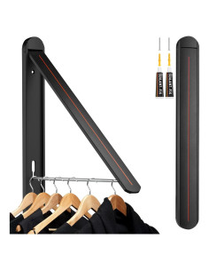 Estante Plegable para Secar Ropa Kuaguan Negro Aluminio