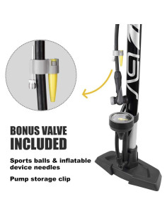 Bomba de Bicicleta BV-GF55 de Suelo 160 psi Doble Válvula 2