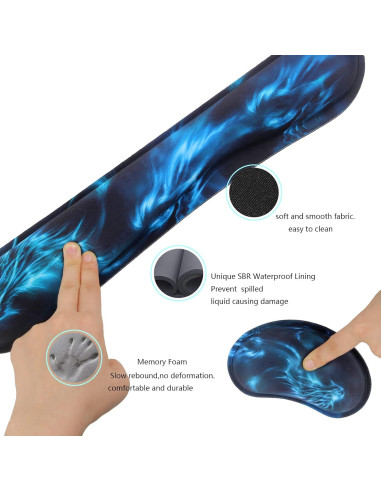 Reposamuñecas ergonómico Newplenty para teclado y mouse